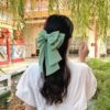 โบว์ติดผม เน็ตติดผม รุ่นซิกเนเจอร์(สีเขียวอ่อน)